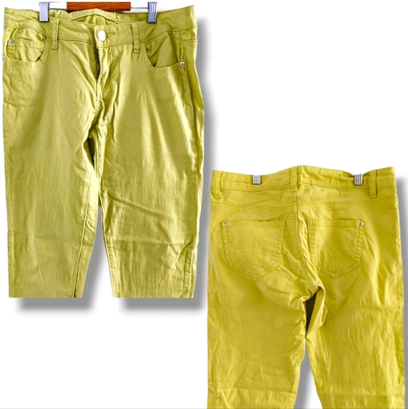 Rue 21 Lime Green Cotton Stretchy Skinny Jeans Size 3/4 - Picture 7 of 8